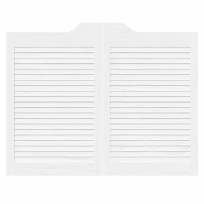 Drzwi wahadłowe 2 pcs Biały Lite drewno sosnowe