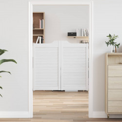 Drzwi wahadłowe 2 pcs Biały Lite drewno sosnowe