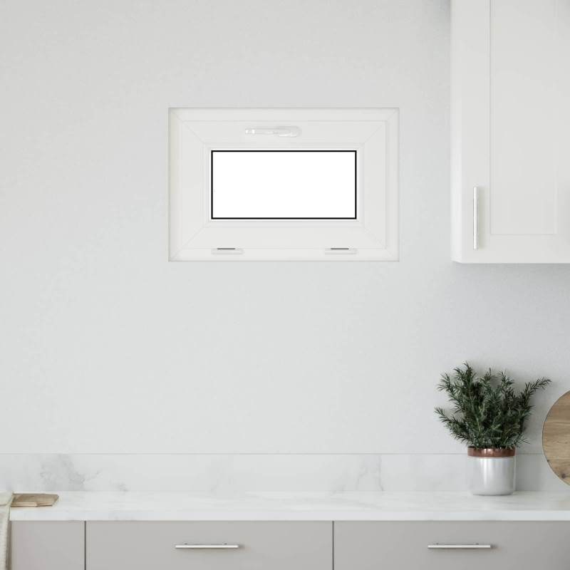 Okno piwniczne RISOR 60 x 40 cm PVC i szkło Biały