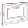 Okno piwniczne RISOR 60 x 40 cm PVC i szkło Biały