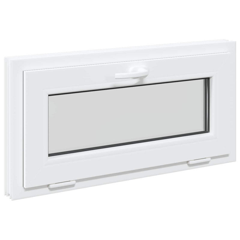 Okno piwniczne RISOR 80 x 40 cm PVC i szkło Biały