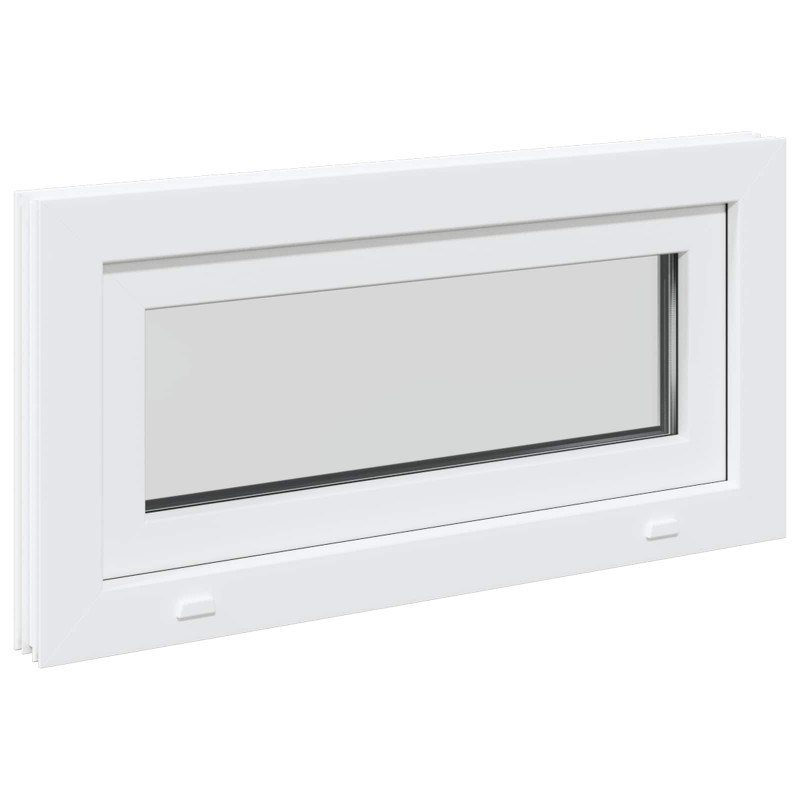 Okno piwniczne RISOR 80 x 40 cm PVC i szkło Biały