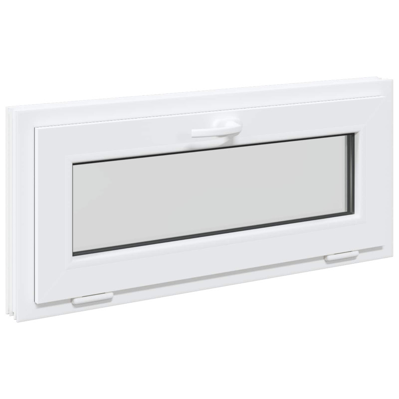 Okno piwniczne RISOR 90 x 40 cm PVC i szkło Biały