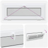 Okno piwniczne RISOR 110 x 40 cm PVC i szkło Biały