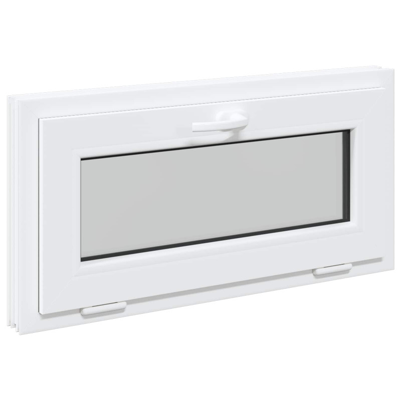 Okno piwniczne RISOR 80 x 40 cm PVC i szkło Biały