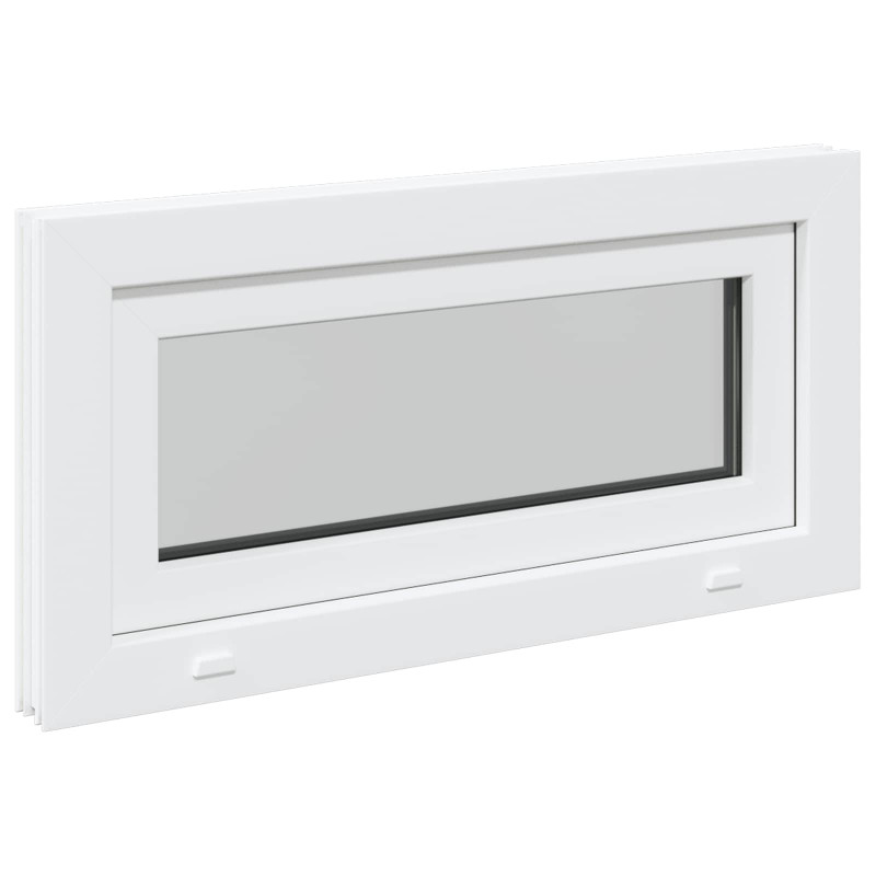 Okno piwniczne RISOR 80 x 40 cm PVC i szkło Biały