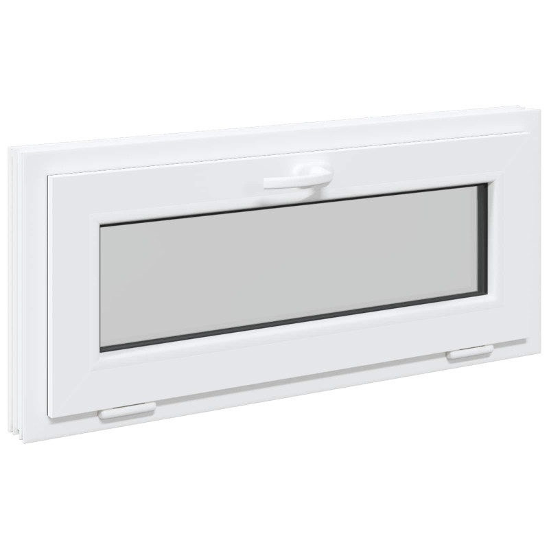 Okno piwniczne RISOR 90 x 40 cm PVC i szkło Biały