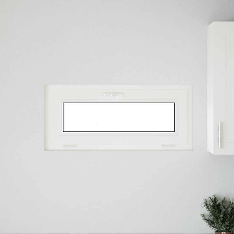 Okno piwniczne RISOR 90 x 40 cm PVC i szkło Biały