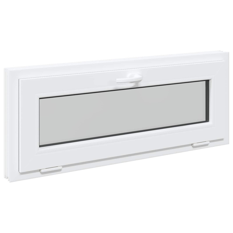 Okno piwniczne RISOR 110 x 40 cm PVC i szkło Biały