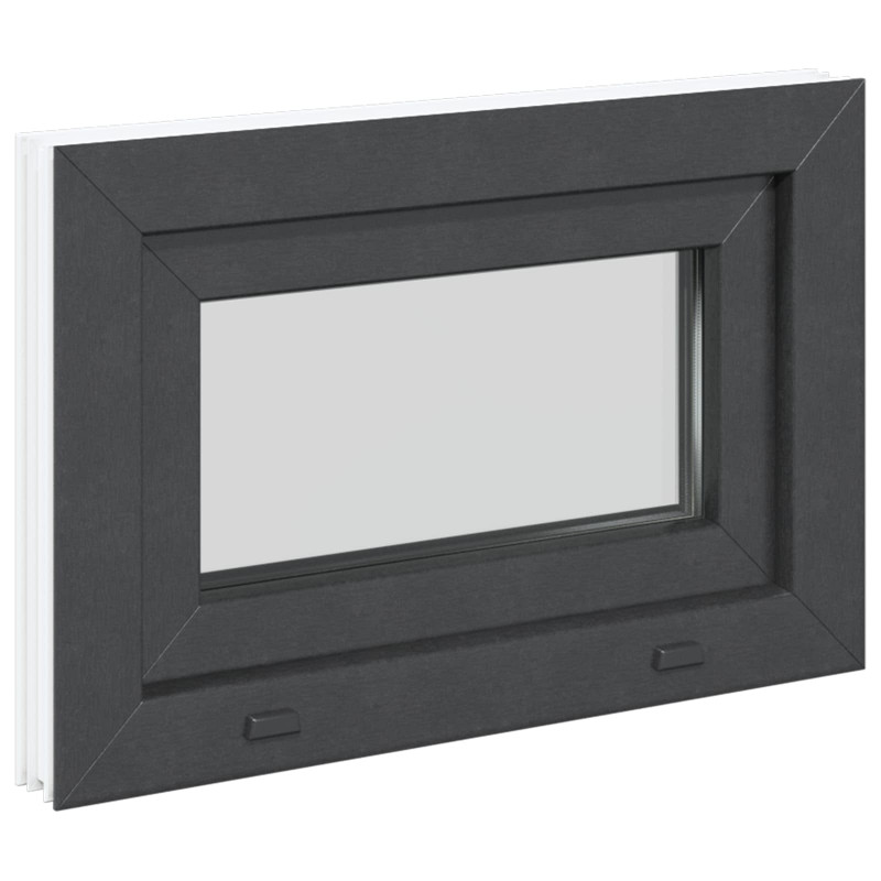Okno piwniczne RISOR 60 x 40 cm PVC i szkło antracytowy