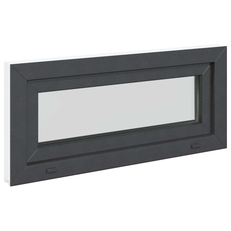 Okno piwniczne RISOR 90 x 40 cm PVC i szkło antracytowy