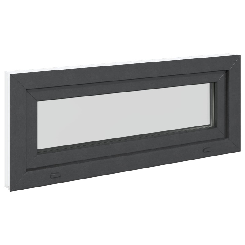 Okno piwniczne RISOR 110 x 40 cm PVC i szkło antracytowy