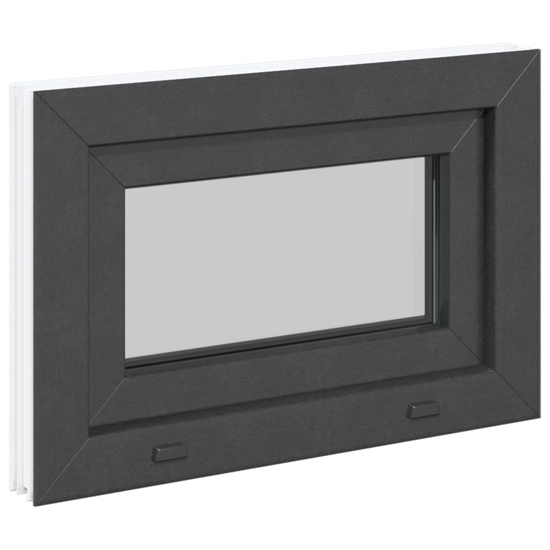 Okno piwniczne RISOR 60 x 40 cm PVC i szkło antracytowy