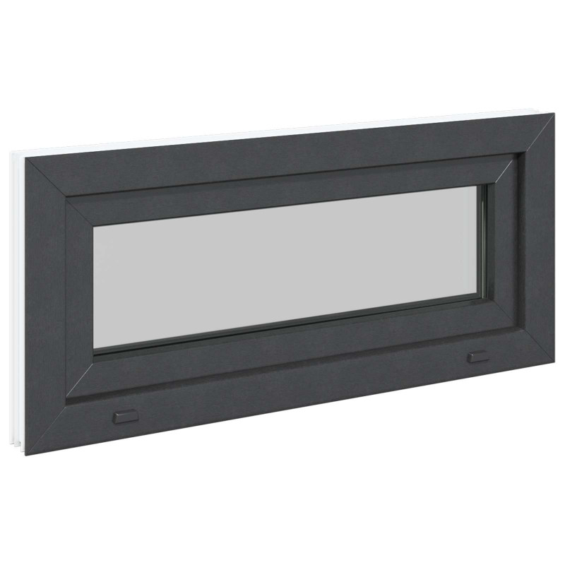 Okno piwniczne RISOR 90 x 40 cm PVC i szkło antracytowy