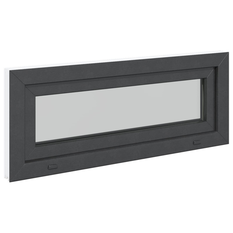 Okno piwniczne RISOR 100 x 40 cm PVC i szkło antracytowy
