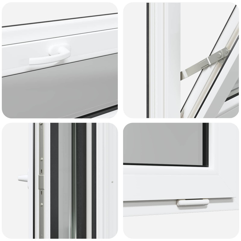 Okno piwniczne RISOR 100 x 40 cm PVC i szkło antracytowy