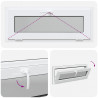 Okno piwniczne RISOR 100 x 40 cm PVC i szkło antracytowy