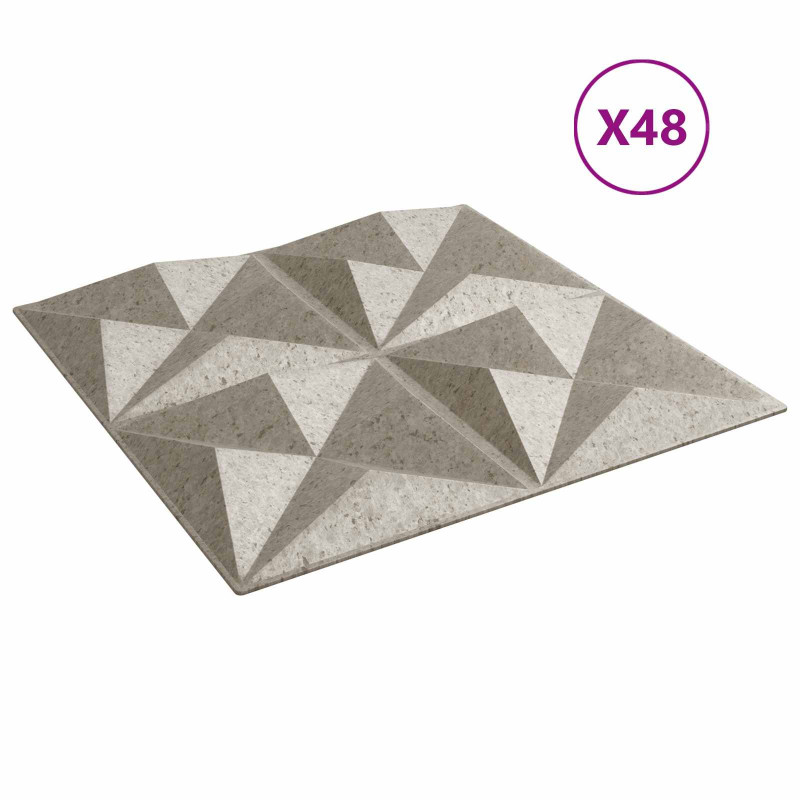 Panele ścienne 48 pcs Beton origami 50 x 50 cm Pianka XPS