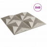 Panele ścienne 48 pcs Beton origami 50 x 50 cm Pianka XPS