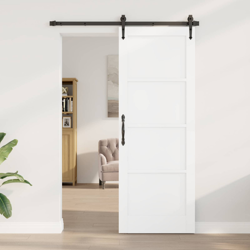Drzwi wewnętrzne Biały 78 x 211 cm sklejka