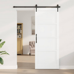 Drzwi wewnętrzne Biały 83 x 211 cm sklejka