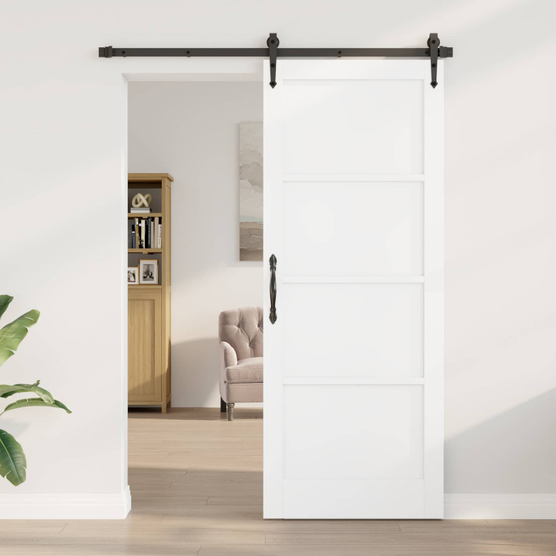 Drzwi wewnętrzne Biały 83 x 211 cm sklejka