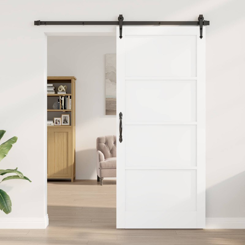 Drzwi wewnętrzne Biały 93 x 211 cm sklejka