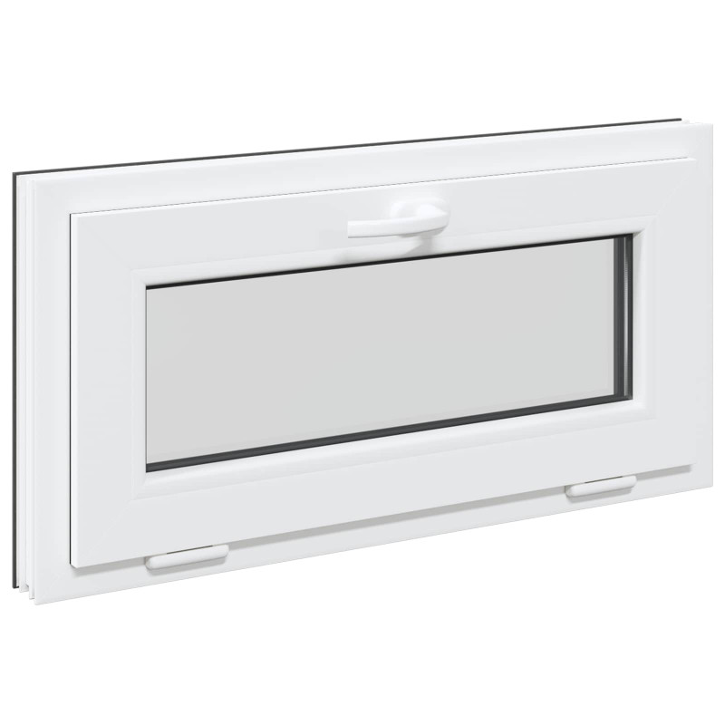 Okno piwniczne RISOR 80 x 40 cm PVC i szkło antracytowy