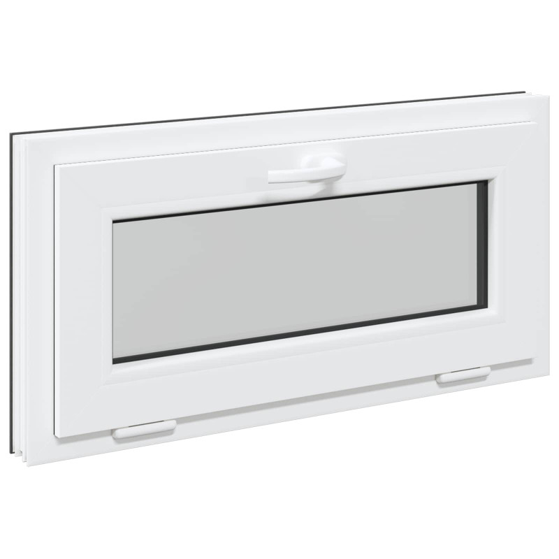 Okno piwniczne RISOR 80 x 40 cm PVC i szkło antracytowy