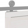 Drzwi do stodoły Biały 100 x 208 cm Lite drewno sosnowe