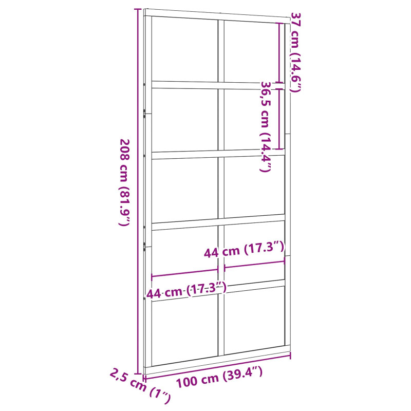 Drzwi do stodoły Biały 100 x 208 cm Lite drewno sosnowe