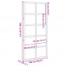 Drzwi do stodoły Biały 100 x 208 cm Lite drewno sosnowe