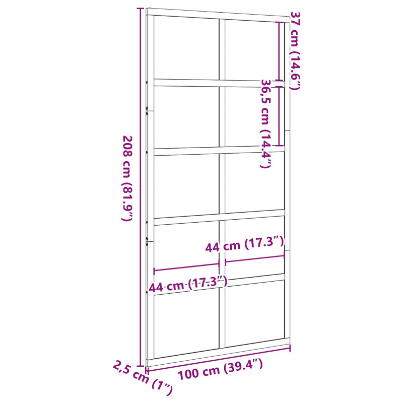Drzwi do stodoły Sosna woskowana 100 x 208 cm