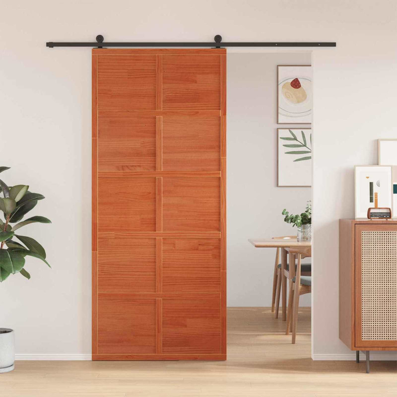 Drzwi do stodoły Sosna woskowana 90 x 208 cm