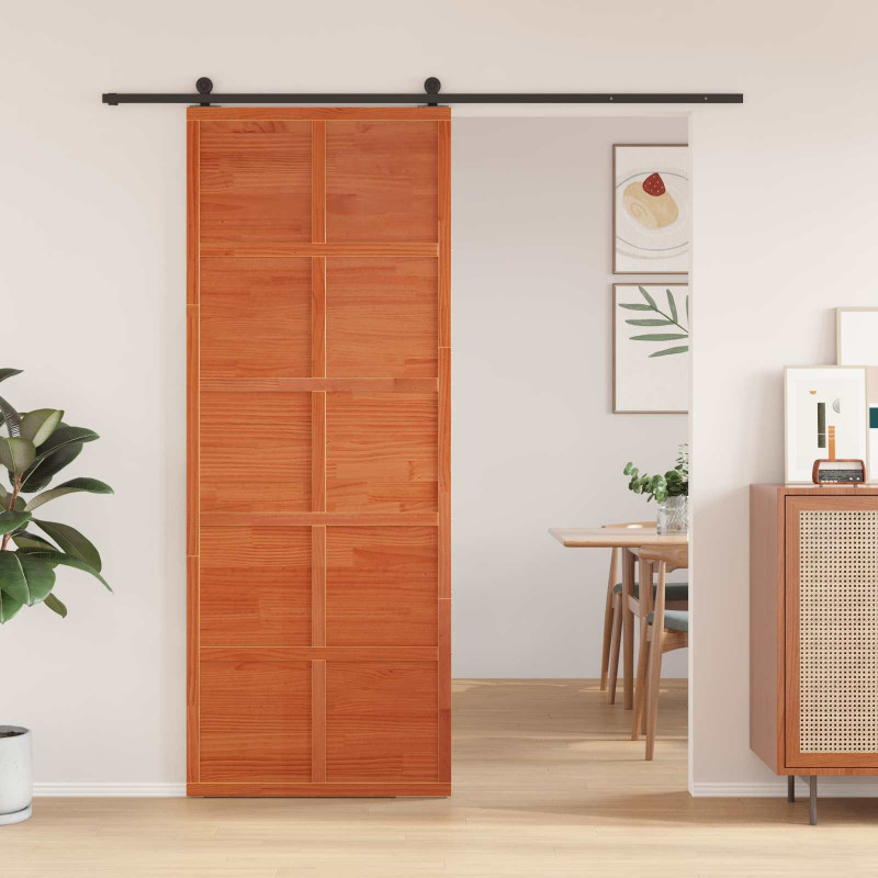Drzwi do stodoły Sosna woskowana 80 x 208 cm