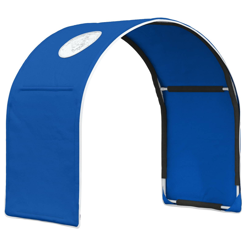 Tunel do łóżka 2 pcs Niebieski 211 x 52,5 x 2 cm Poliester