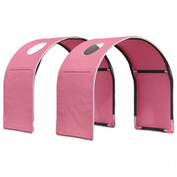 Tunel do łóżka 2 pcs Różowy 211 x 52,5 x 2 cm Poliester