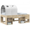 Tunel do łóżka 2 pcs Biały 211 x 52,5 x 2 cm Poliester