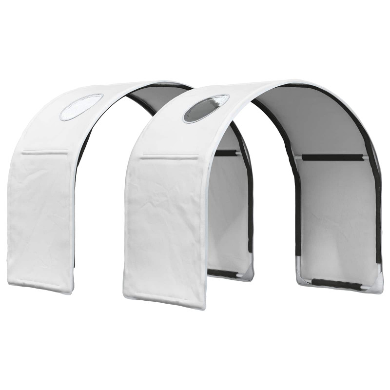 Tunel do łóżka 2 pcs Biały 211 x 52,5 x 2 cm Poliester