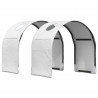 Tunel do łóżka 2 pcs Biały 211 x 52,5 x 2 cm Poliester
