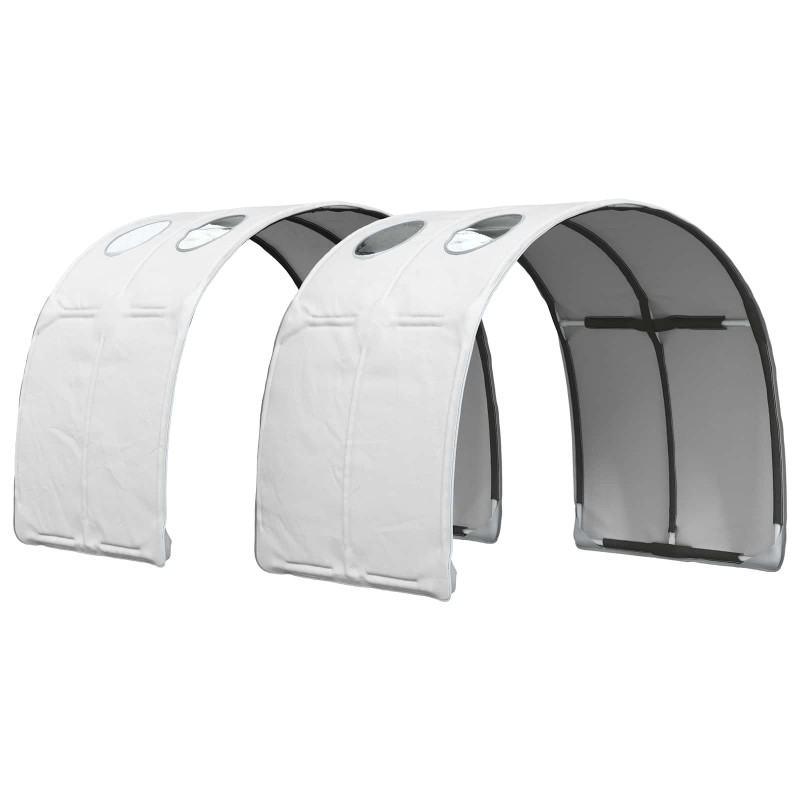 Tunel do łóżka 2 pcs Biały 211 x 67.5 x 2 cm Poliester