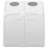 Tunel do łóżka 2 pcs Biały 211 x 67.5 x 2 cm Poliester