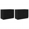 Szafka pod łóżko z drzwiami 2 pcs Czarny Dąb 66 x 35 x 48 cm