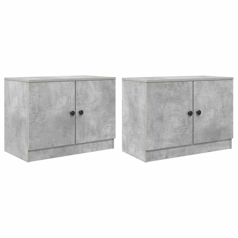 Szafka pod łóżko 2 pcs Betonowy Szary 66 x 35 x 48 cm