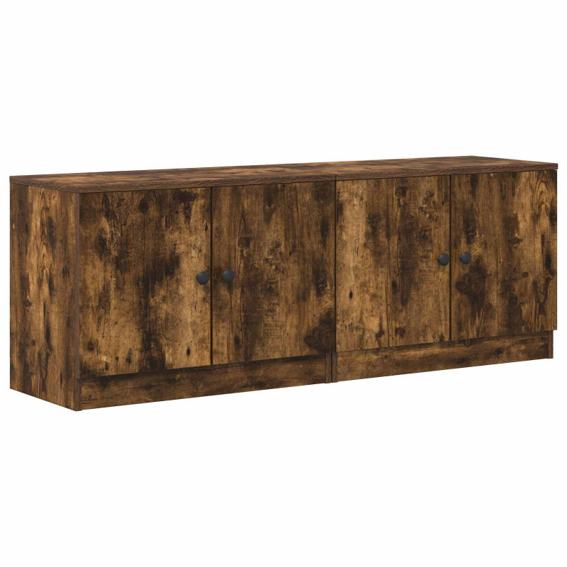 Szafka pod łóżko z drzwiami 2 pcs Dąb Wędzony 66 x 35 x 48 cm