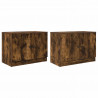 Szafka pod łóżko z drzwiami 2 pcs Dąb Wędzony 66 x 35 x 48 cm