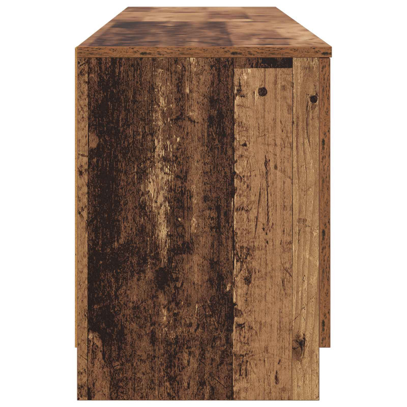 Szafka pod łóżko z drzwiami 2 pcs Stare drewno 66 x 35 x 48 cm