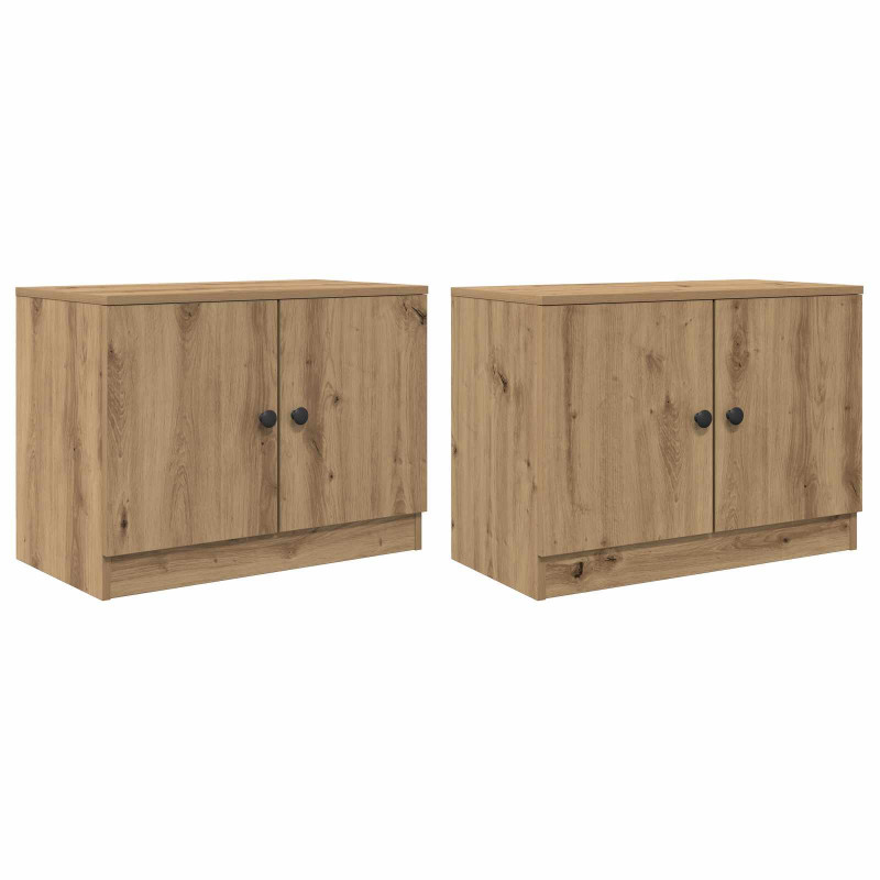 Szafka pod łóżko 2 pcs Dąb Rzemieślniczy 66 x 35 x 48 cm