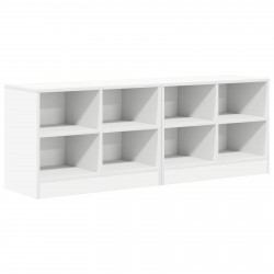 Szafka pod łóżko z półką 2 pcs Biały 66 x 33 x 48 cm