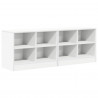 Szafka pod łóżko z półką 2 pcs Biały 66 x 33 x 48 cm